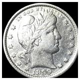 1899 Barber Silver Quarter CHOICE AU