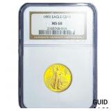 1992 1/4oz Gold Eagle $10 NGC MS68