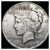1934-S Silver Peace Dollar LIGHTLY CIRCULATED