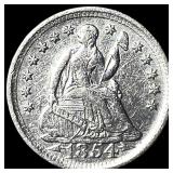 1854 Seated Liberty Half Dime UNCIRCULATED