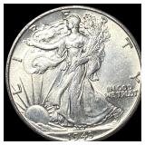 1943-D Silver Walking Liberty Half Dollar GEM  BU