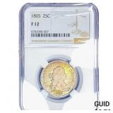 1805 Draped Bust Quarter NGC F12