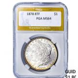 1878 8TF Morgan Silver Dollar PGA MS64