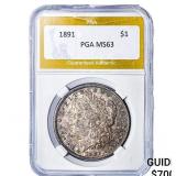 1891 Morgan Silver Dollar PGA MS63