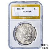 1883-O Morgan Silver Dollar PGA MS63