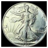 1943-D Silver Walking Liberty Half Dollar GEM  BU
