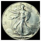 1946-D Silver Walking Liberty Half Dollar GEM  BU