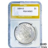 1884-O Morgan Silver Dollar PGA MS63
