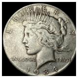 1934 Silver Peace Dollar LIGHTLY CIRCULATED
