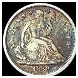 1838 Silver Seated Liberty Dime NEARLY UNCIRCULATE