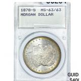 1878-S Morgan Silver Dollar  MS63