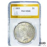 1923 Silver Peace Dollar PGA MS66