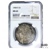 1900-S Morgan Silver Dollar NGC MS63