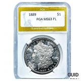 1889 Morgan Silver Dollar PGA MS63 PL
