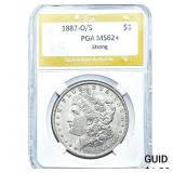 1882-O/S Morgan Silver Dollar PGA MS62+ Strong