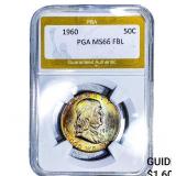 1960 Franklin Half Dollar PGA MS66 FBL