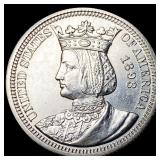 1893 Columbian Exposition Isabella Quarter CHOICE