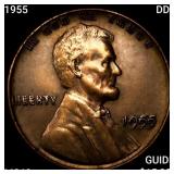 1955 DDO Wheat Cent CHOICE BU+