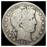1913 Barber Half Dollar NICELY CIRCULATED