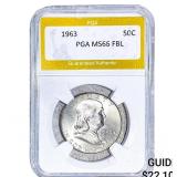 1963 Franklin Half Dollar PGA MS66 FBL
