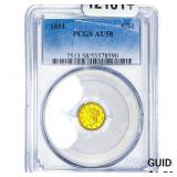 1851 Rare Gold Dollar PCGS AU58