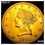 1843-O $10 Gold Eagle UNCIRCULATED