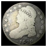 1829 Capped Bust Half Dollar LIGHTLY CIRCULATED