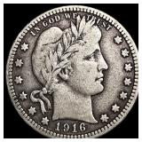 1916-D Silver Barber Quarter LIGHTLY CIRCULATED