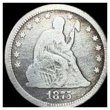 1875 Seated Liberty Quarter LIGHTLY CIRCULATED
