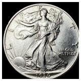 1936-S Silver Walking Liberty Half Dollar UNCIRCUL