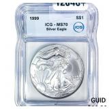 1999 Silver Eagle ICG MS70