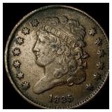 1835 Copper Half Cent CLOSELY UNCIRCULATED