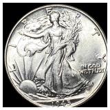 1945 Silver Walking Liberty Half Dollar GEM BU