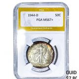 1944-D Walking Liberty Half Dollar PGA MS67+
