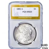 1881-S Morgan Silver Dollar PGA MS63