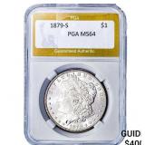 1879-S Morgan Silver Dollar PGA MS64