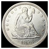 1858 Seated Liberty Quarter CHOICE BU
