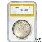 1890 Morgan Silver Dollar PGA MS63
