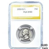 1950-D/S Washington Silver Quarter PGA XF40