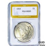 1923 Silver Peace Dollar PGA MS65
