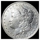1901 Morgan Silver Dollar NEARLY UNCIRCULATED