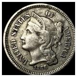 1865 Nickel Three-Cent Piece CLOSELY UNCIRCULATED