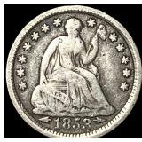1853 Arrows Seated Liberty Half Dime NEARLY UNCIRC
