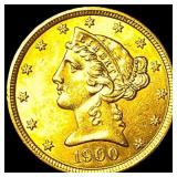 1900 Liberty Head Half Eagle $5 Gold UNCIRCULATED
