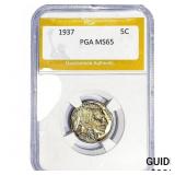 1937 Buffalo Nickel PGA MS65