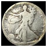 1916-D Silver Walking Liberty Half Dollar NICELY C