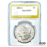 1881-S Morgan Silver Dollar PGA MS63