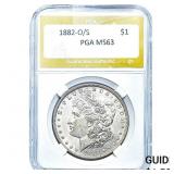 1882-O/S Morgan Silver Dollar PGA MS63
