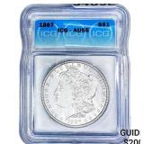 1887 Morgan Silver Dollar ICG AU55