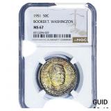 1951 Booker T Half Dollar NGC MS67